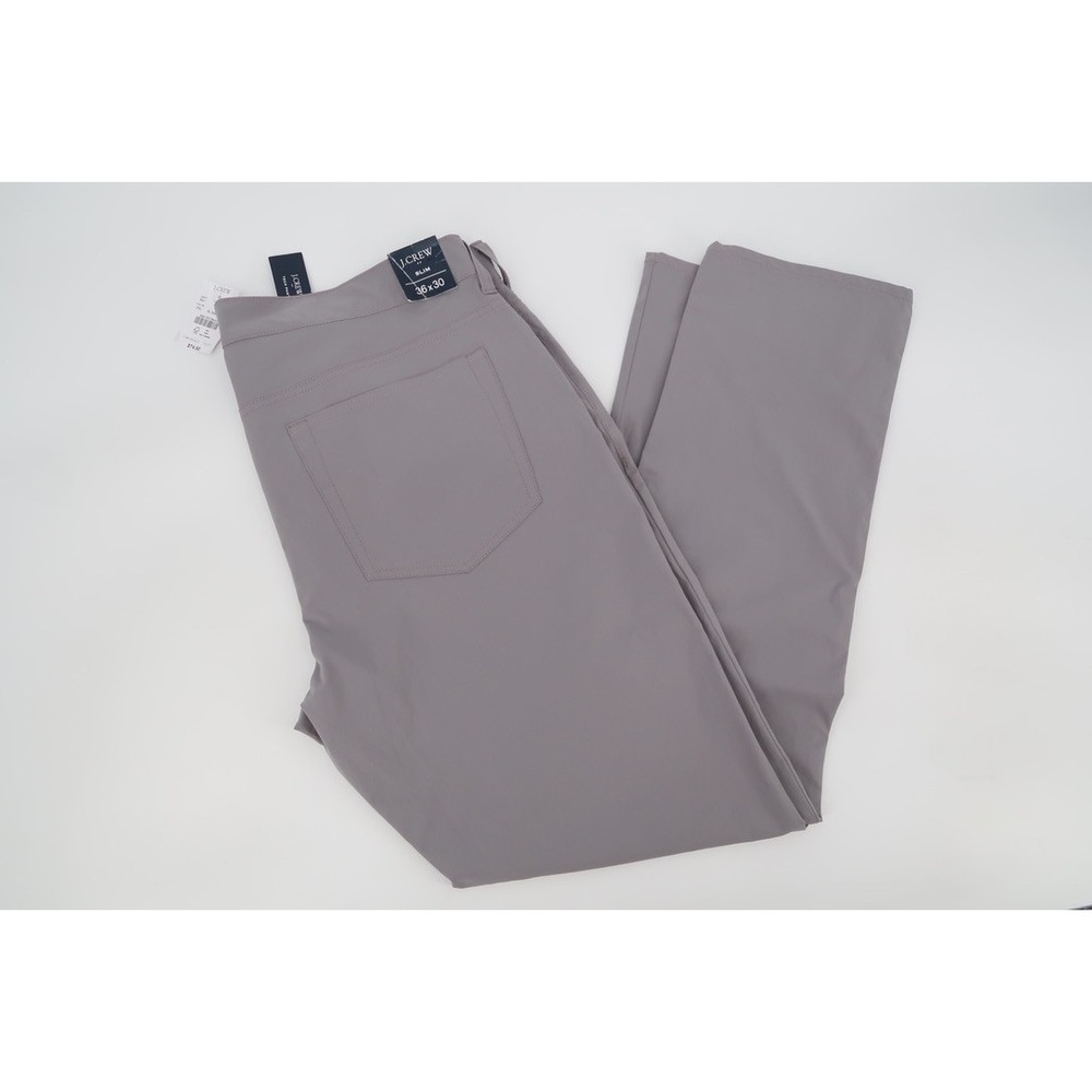 J.Crew Tech Pants Mens 36x30 Gray Slim Fit Flex Performance AI044 NEW